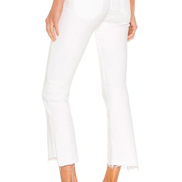 Mother Insider Crop Step Fray White Jeans,  Fairest Of Them All Size 27 - Picture 3 of 6